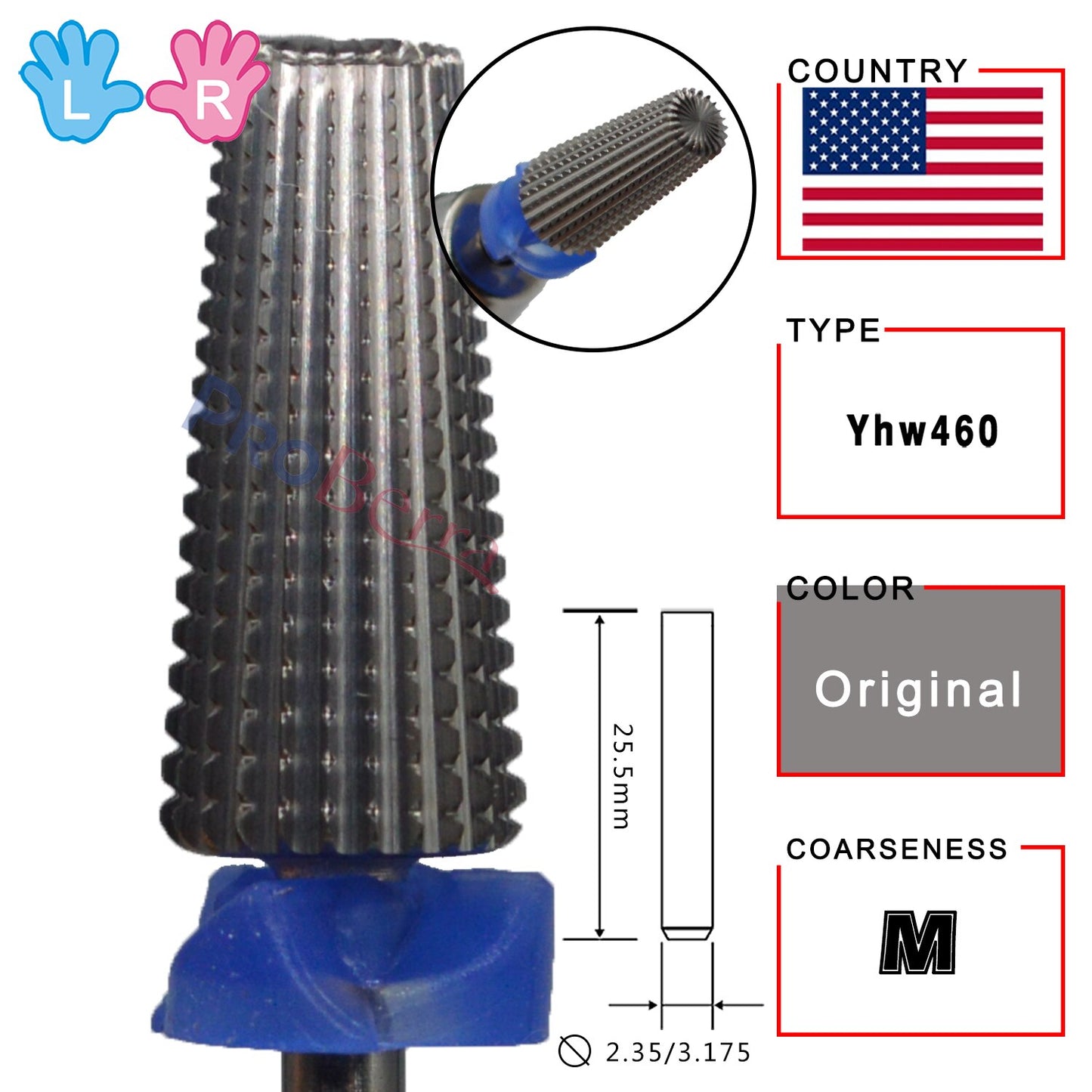 NAILTOOLS 5 IN 1 Carbide Original multi-function Tungsten Carbide nail milling drill bits