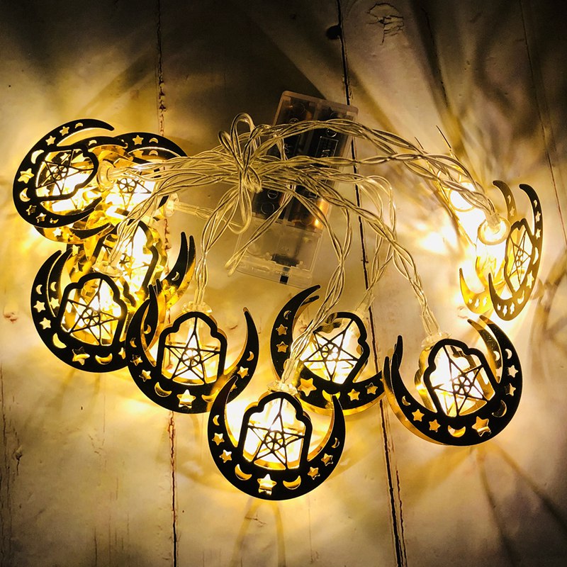 Moon Star Led String Light Ramadan Decoration For Home Aid EID Mubarak Decor Islam Muslim Event Party Supplies Eid al-Fitr Decor