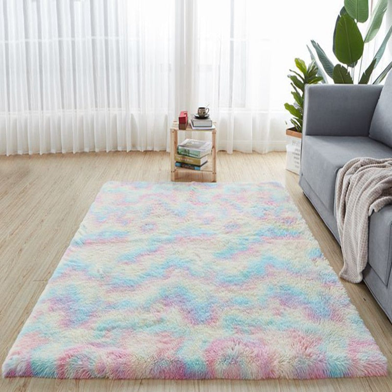 Soft Mat Carpet for Living Room Fluffy Bedroom Rug Carpet Bedroom Decor Plush Thick Kids Room Carpet Anti-slip Floor Mat tapis