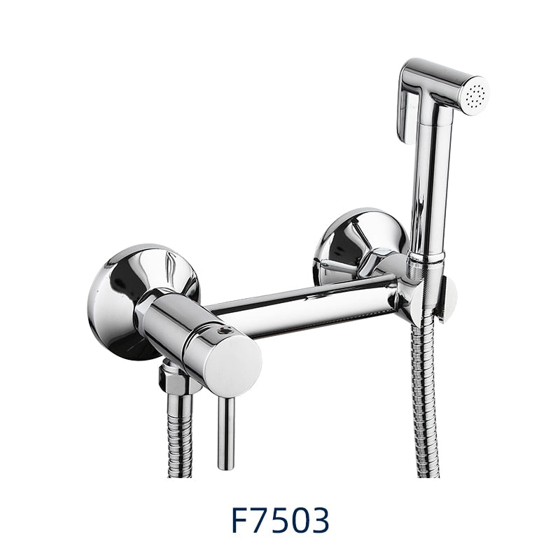 Frap 6 styles Brass Single Cold & Cold hot Water Corner Valve Bidet faucets Function square Hand Shower Head Tap Crane for woman