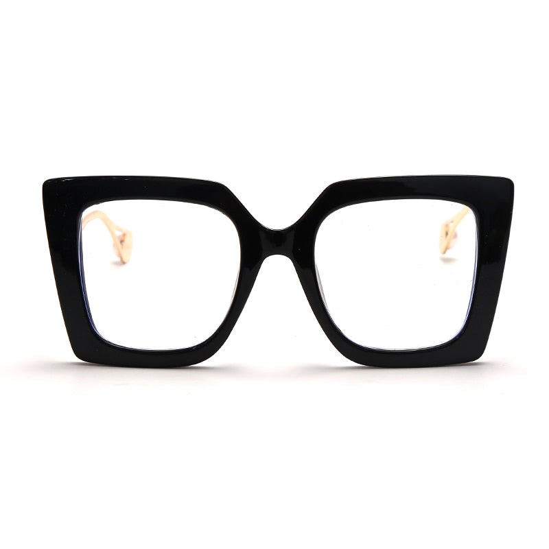 Vintage Glasses Women Men Square Clear Glasses Optical Eyeglasses Frame Transparent Lens Spectacle Frame NOT Anti Blue Light