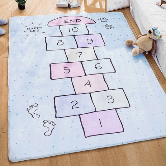 1PC Carpet Game Mat Kids Hop Count Fun Educational Durable Woven Anti Slip Floor Carpet Kid’s Floor Play Mat For Bedroom Nursery