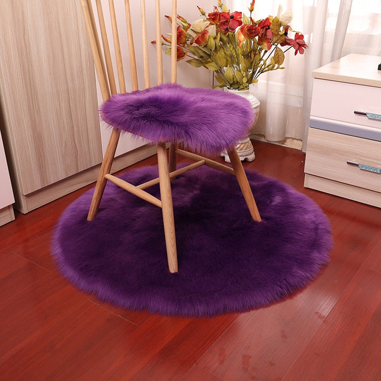 Luxury Soft Small Artificial Sheepskin Rug Chair Cover Bedroom Mat Artificial Wool Warm Hairy Carpet Seat Covers Washable Gift