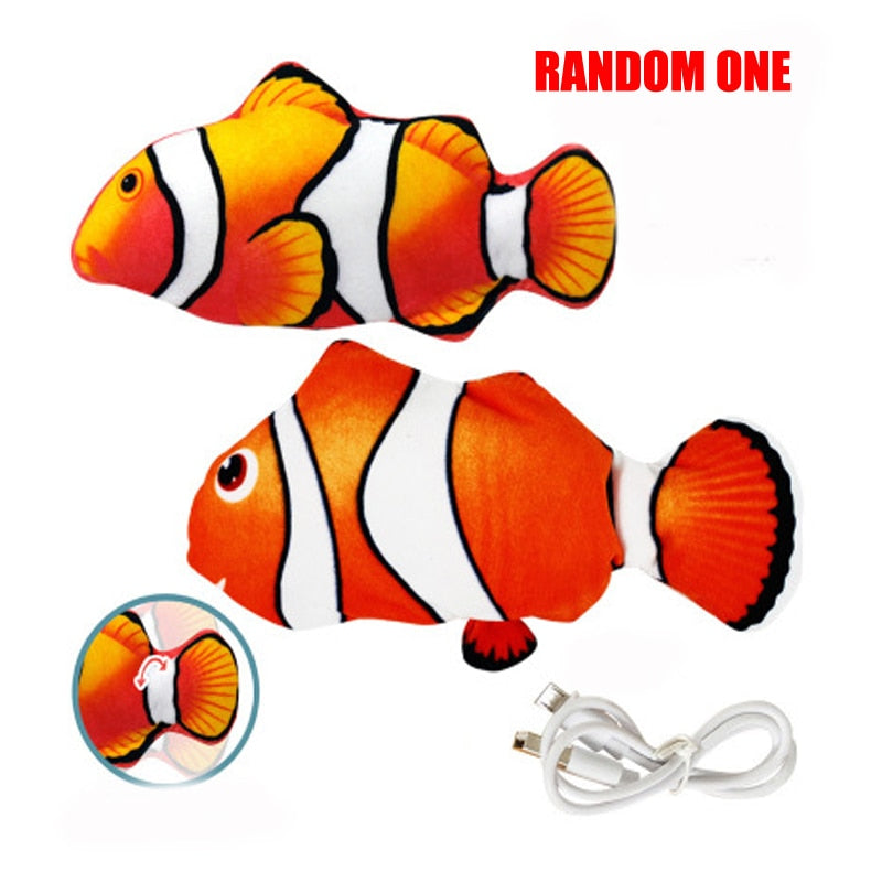 Cat Toy Fish USB Electric Charging Simulation Fish Cat Pet Chew Bite Interactive Cat Toys Dropshiping Moving Floppy Wagging Fish