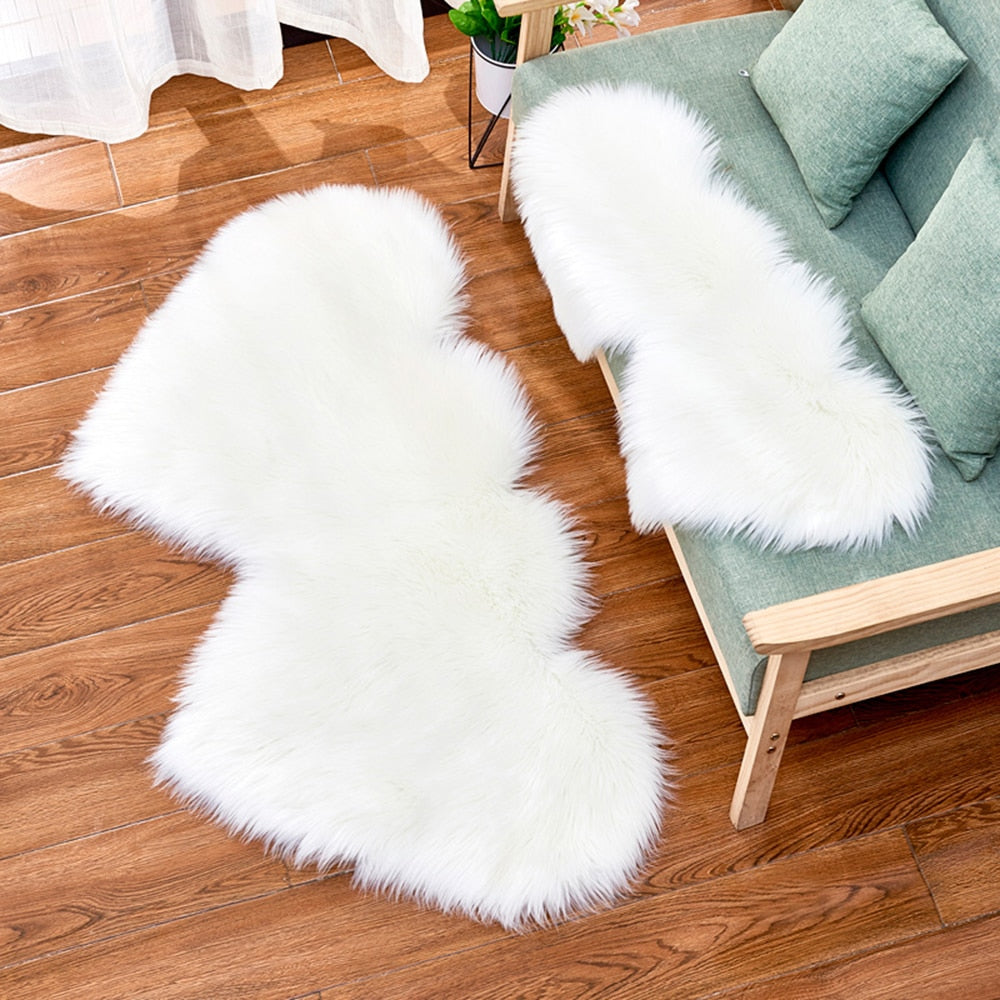 Winter Carpets For Living Room Double Love Heart Shaggy Area Rugs Valentine&#39;s Day Gift Shaggy Plush Floor Fluffy Mats tapetes 30