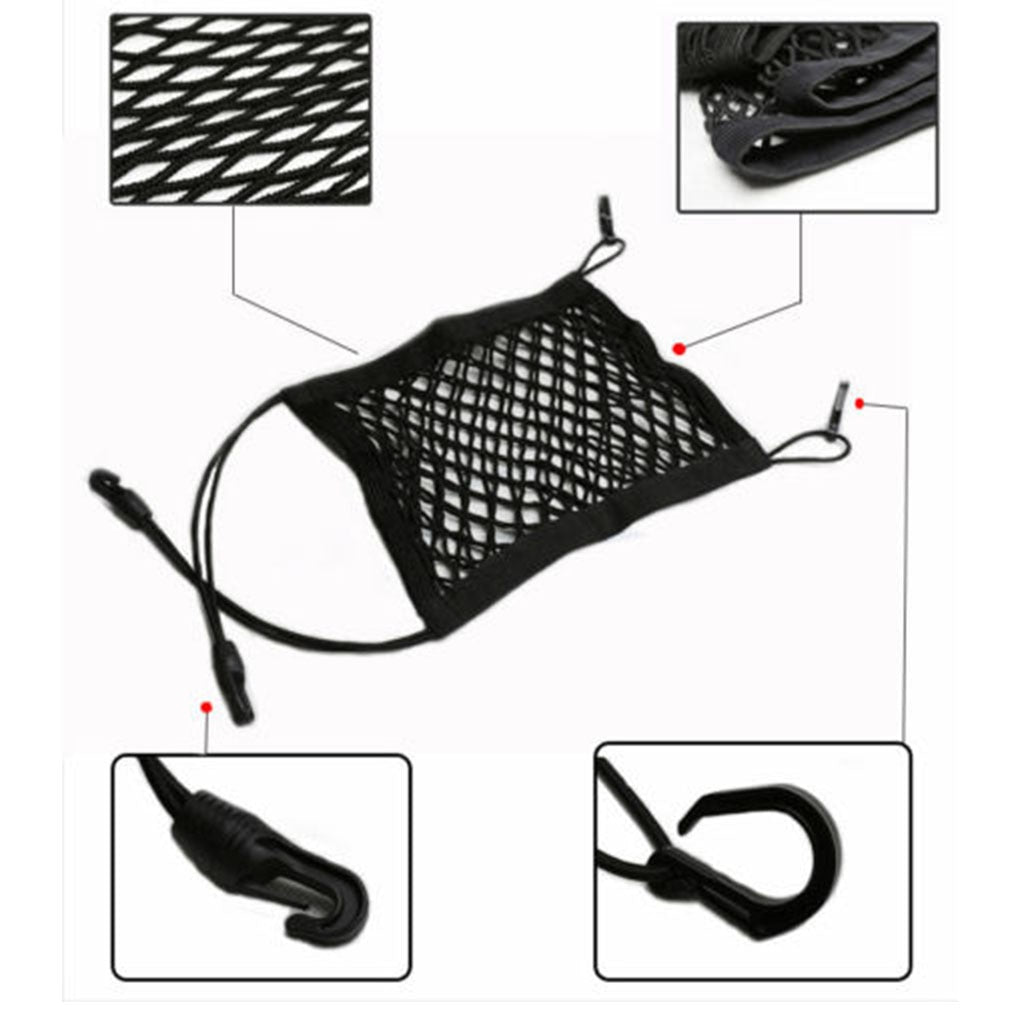 Strong Elastic Car Mesh Net Bag Between Car Organizer Seat Back Storage Bag Luggage Holder Pocket for Car Styling