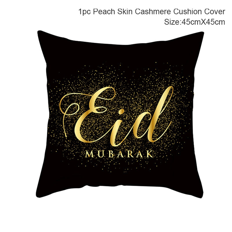 FENGRISE 45x45cm EID MUBARAK Cushion Cover Ramadan Decoration Muslim Party Decoration Islam Gifts Eid Al Adha Ramadan Kareem