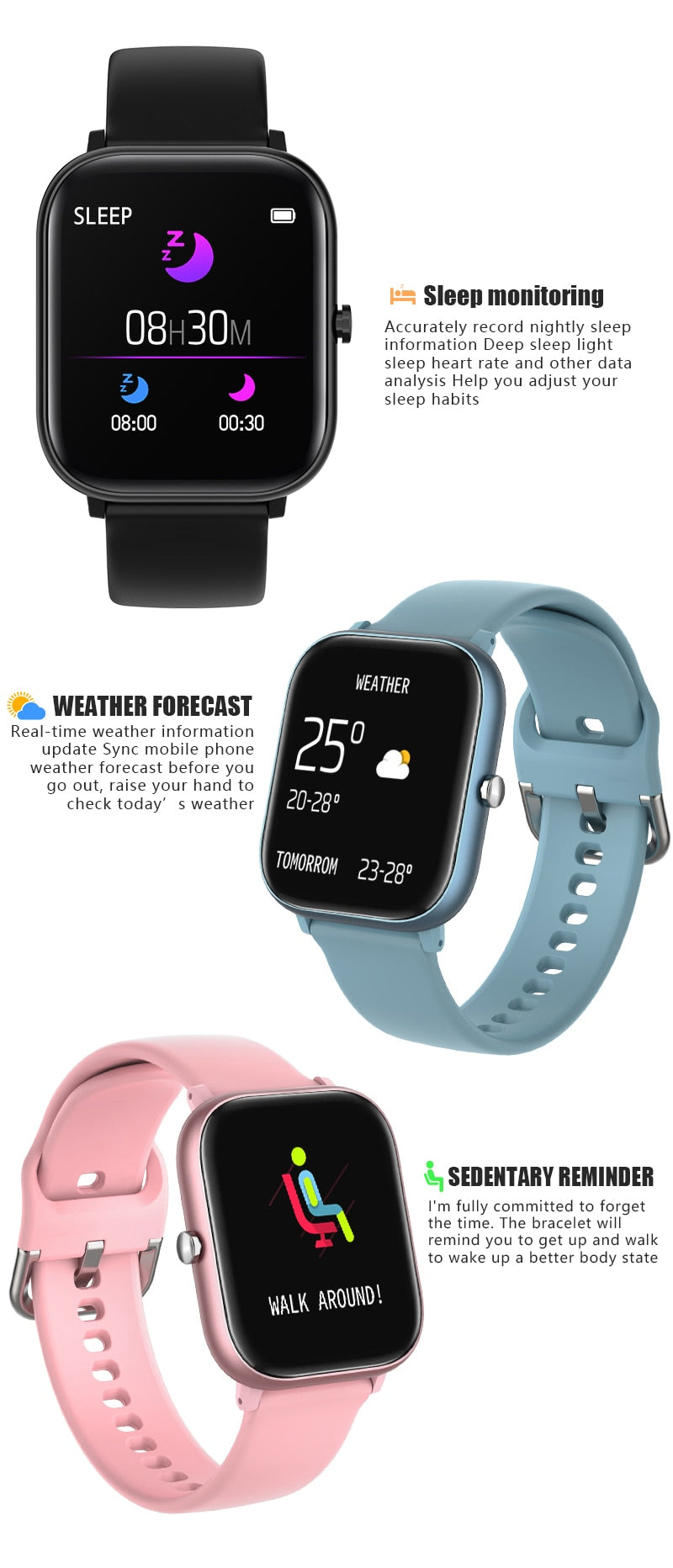 2022 SANLEPUS Smart Watch Sport Heart Rate Monitor Waterproof Fitness Bracelet Men Women Smartwatch For Android iOS Apple Xiaomi