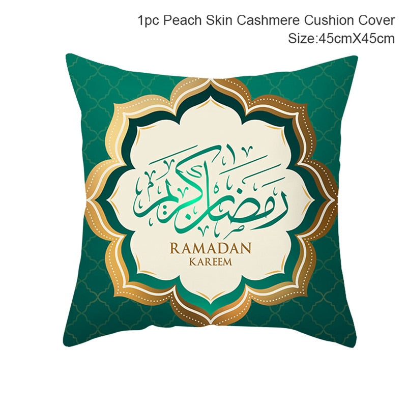 FENGRISE 45x45cm EID MUBARAK Cushion Cover Ramadan Decoration Muslim Party Decoration Islam Gifts Eid Al Adha Ramadan Kareem