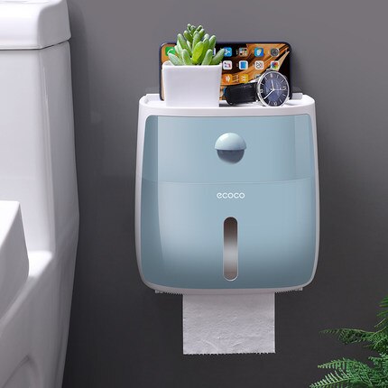 Waterproof Toilet Paper Holder Wall Mounted Paper Towels Holder for Kitchen Bathroom Toilet Paper Storage Box Toilet Roll Holder