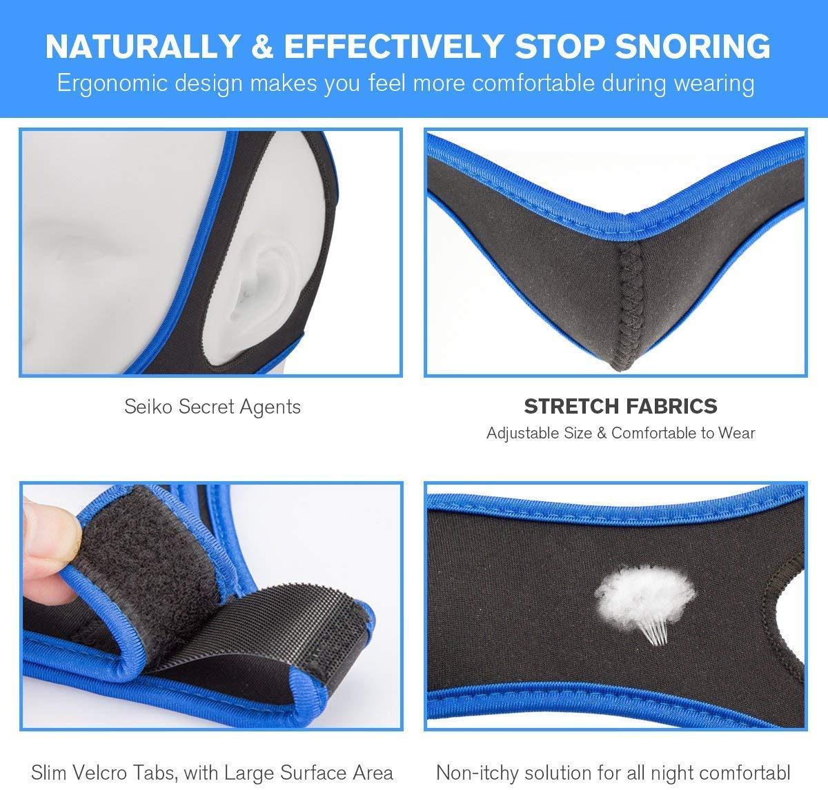 Anti Snore Stop Snoring Chin Strap for Snoring Solution Anti Snore Device Sleep Aid for Men and Women Give You The Best Sleep