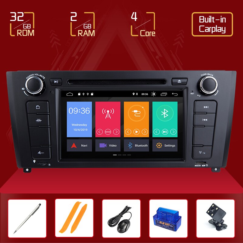 Josmile 1 Din Android 10 AutoRadio For BMW E87 1 Series E88 E82 E81 I20 D Audio GPS Navigation DVD Multimedia 4G Wifi DAB+ CDDSP