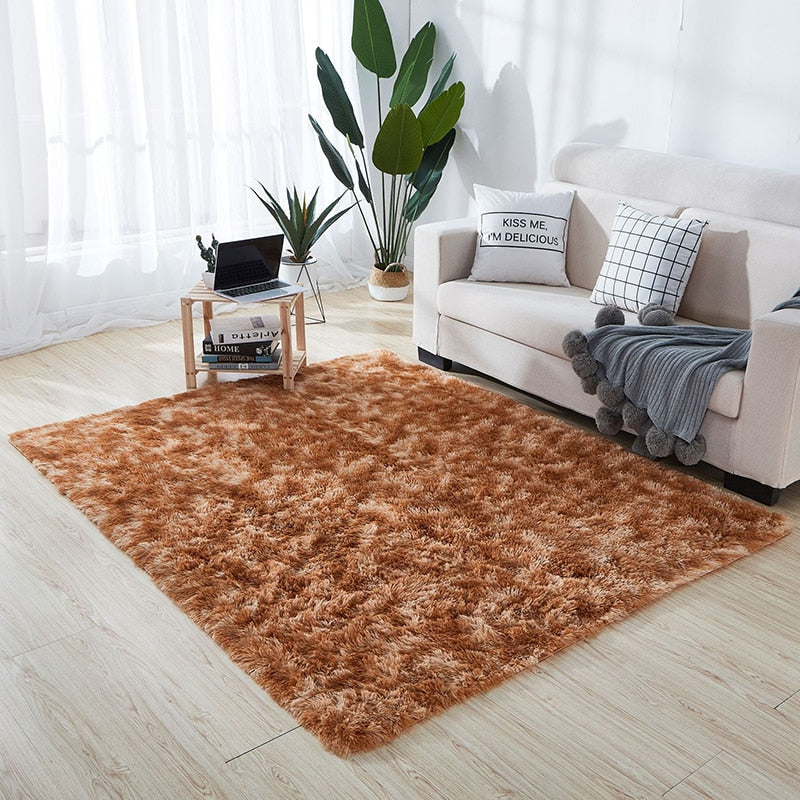 Soft Mat Carpet for Living Room Fluffy Bedroom Rug Carpet Bedroom Decor Plush Thick Kids Room Carpet Anti-slip Floor Mat tapis