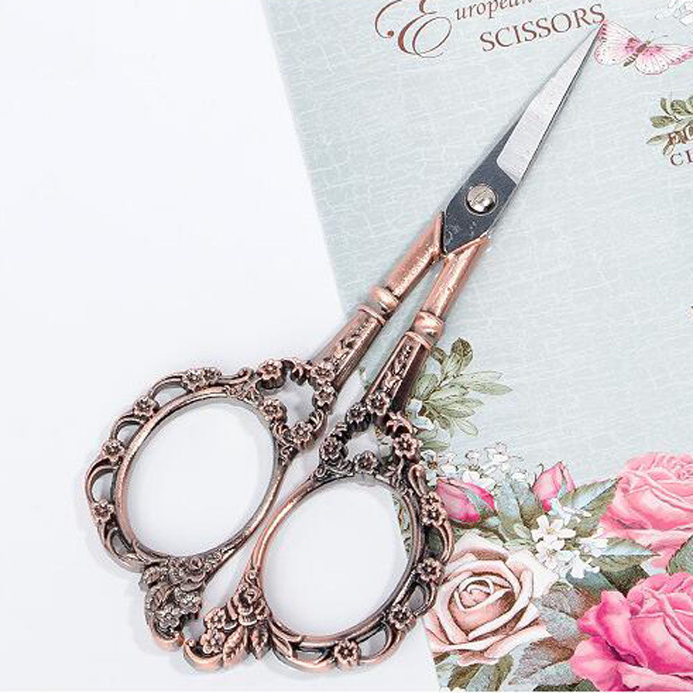 1pc Retro European Style Nail Stainless Steel Classical Plum Blossom Trimmer Scissor Manicure Tool Makeup Cuticle Scissors Tr#39