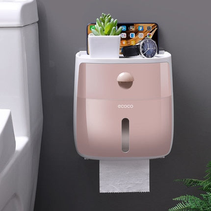 Waterproof Toilet Paper Holder Wall Mounted Paper Towels Holder for Kitchen Bathroom Toilet Paper Storage Box Toilet Roll Holder