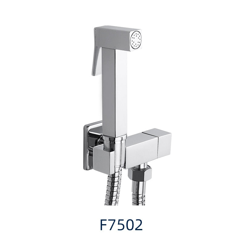 Frap 6 styles Brass Single Cold & Cold hot Water Corner Valve Bidet faucets Function square Hand Shower Head Tap Crane for woman