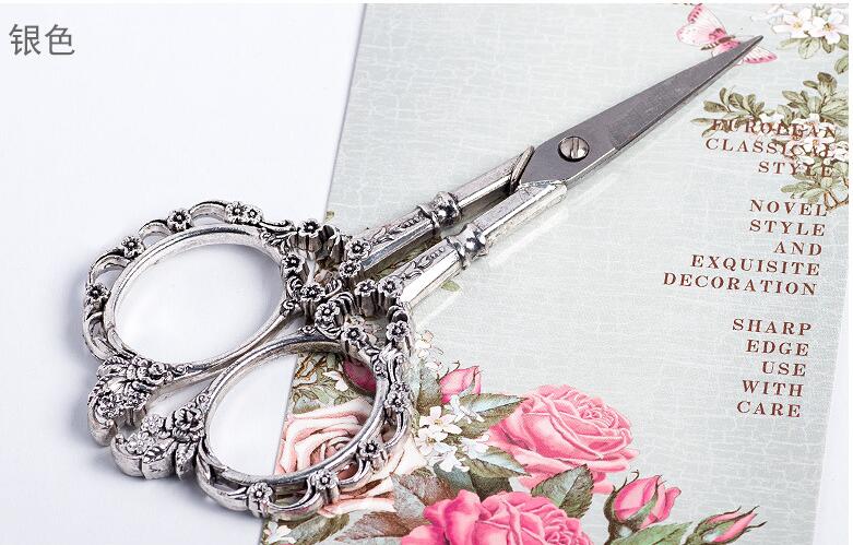 1pc Retro European Style Nail Stainless Steel Classical Plum Blossom Trimmer Scissor Manicure Tool Makeup Cuticle Scissors Tr#39