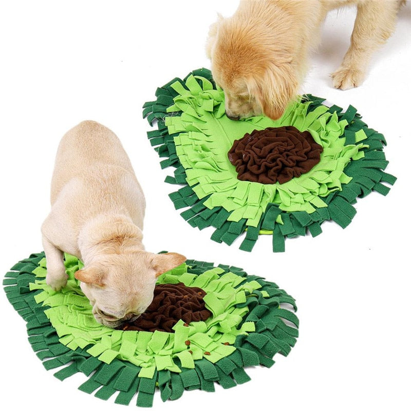 Dog Sniffing Mat Dog Puzzle Toy Pet Snack Feeding Mat Boring Interactive Game Training Blanket Snuffle Feeding Training Mat