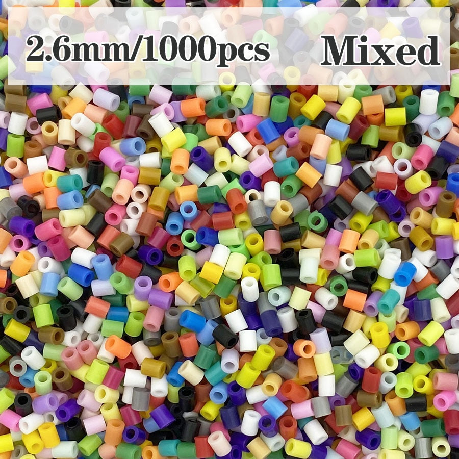 1000pcs/bag 2.6mm mini hama beads kids Perler Fuse Beads toys available 100%quality guarantee diy toy for children activity Iron