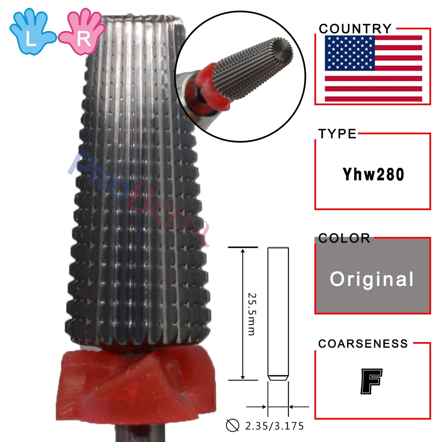 NAILTOOLS 5 IN 1 Carbide Original multi-function Tungsten Carbide nail milling drill bits