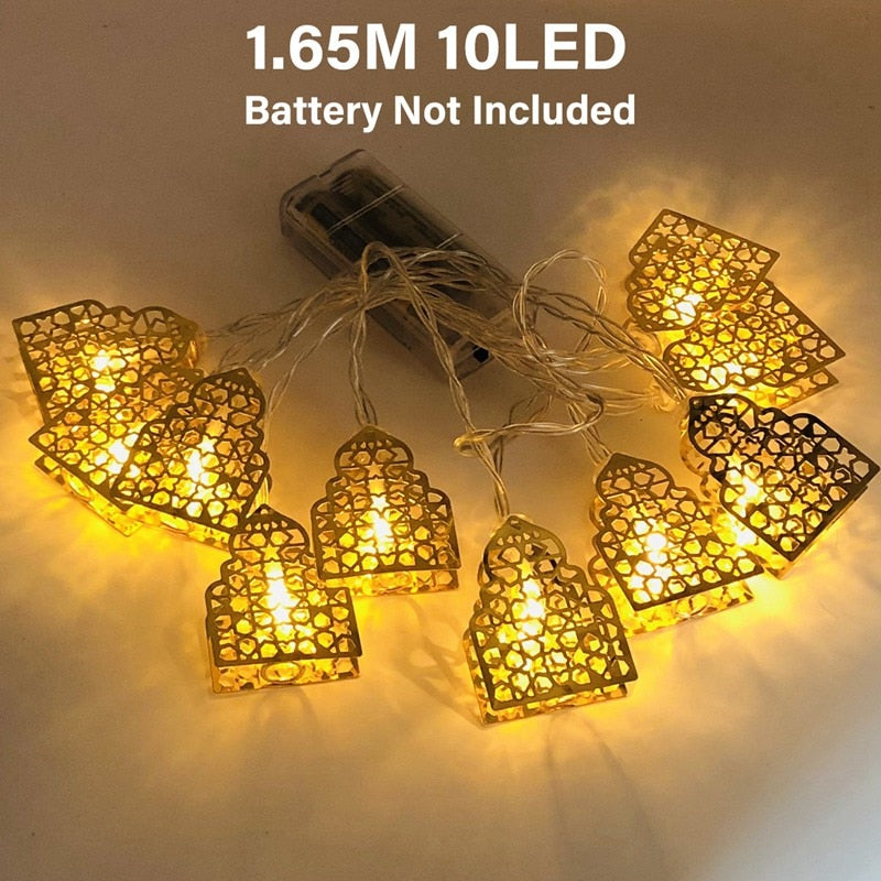 Moon Star Led String Light Ramadan Decoration For Home Aid EID Mubarak Decor Islam Muslim Event Party Supplies Eid al-Fitr Decor