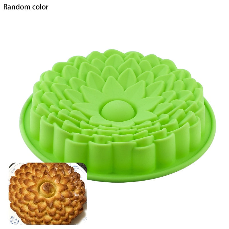 3D Shape Random Color Silicone Pastry Cake Mold DIY Baking Dessert Mousse Cake Baking Tools Art Cake Baking Tray Tool Model