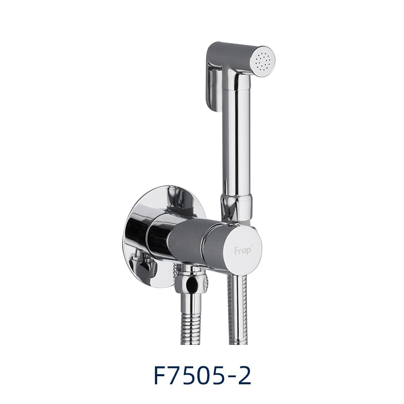 Frap 6 styles Brass Single Cold & Cold hot Water Corner Valve Bidet faucets Function square Hand Shower Head Tap Crane for woman