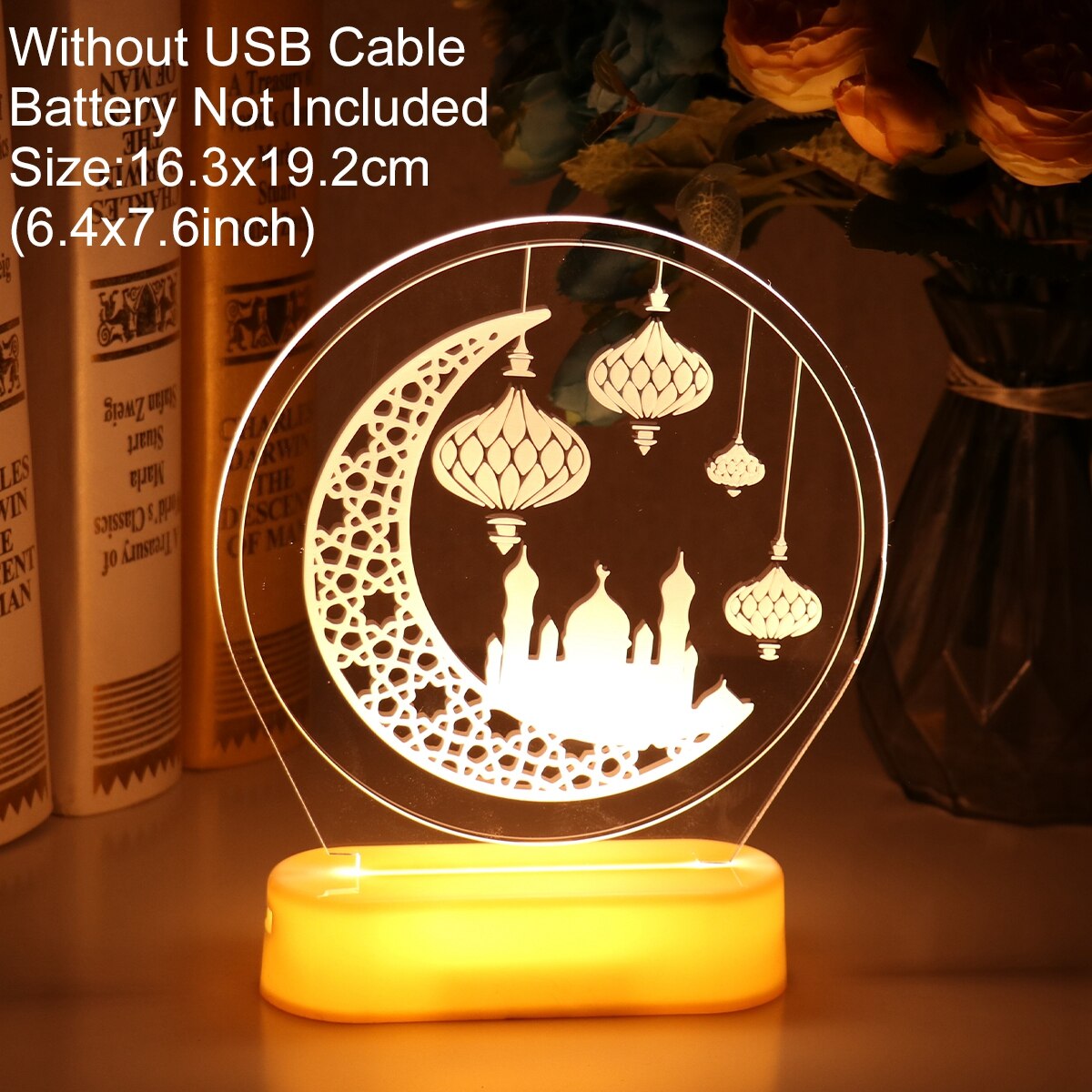 Eid Mubarak Moon Night light Islam Ramadan Decoration Islamic Muslim Party Decor For Home Ramadan Eid Adha Decor Eid Gifts