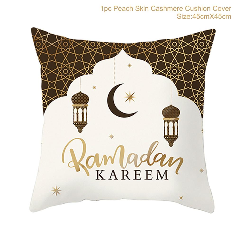 FENGRISE 45x45cm EID MUBARAK Cushion Cover Ramadan Decoration Muslim Party Decoration Islam Gifts Eid Al Adha Ramadan Kareem