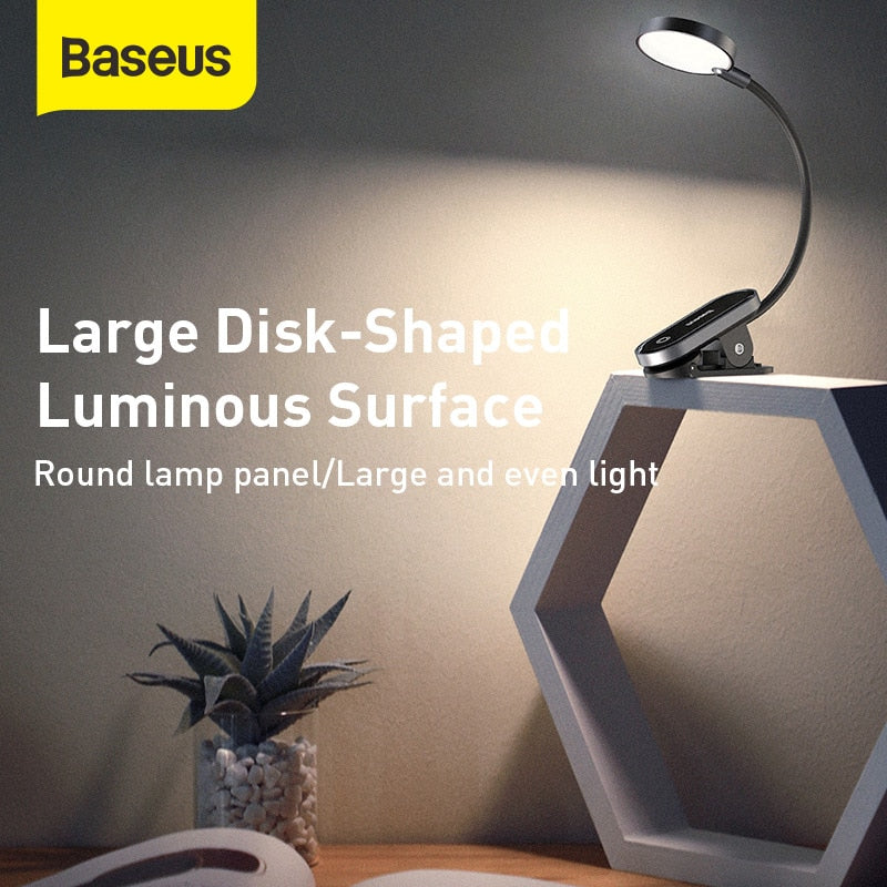 Baseus Clip Table Lamp LED Desk Lamp Flexible Touch Study Reading Lamp For Bedroom Bedside Desktop USB Rechargeable Table Light