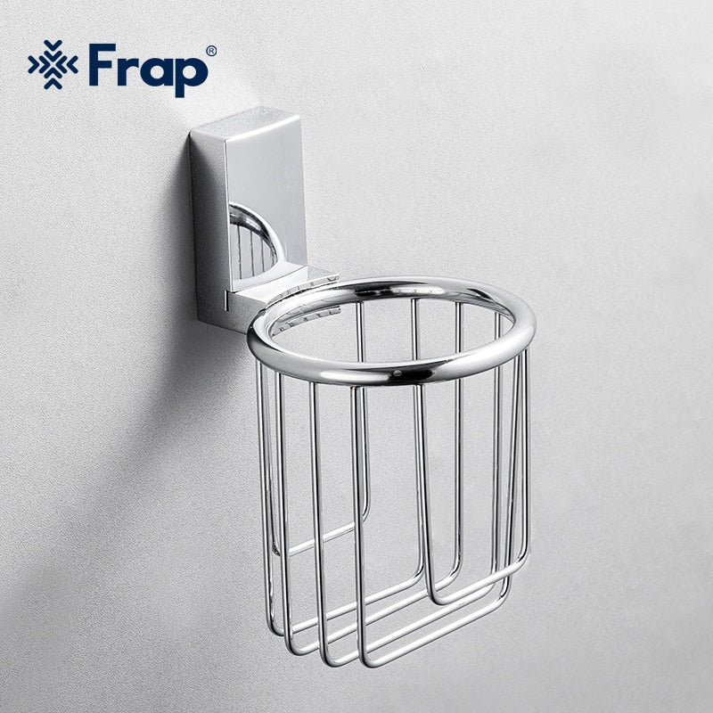 Frap Stainless Steel Bathroom Hardware Set Polished Towel Rack Toilet Paper Holder Towel Bar Hook Bathroom Accessories