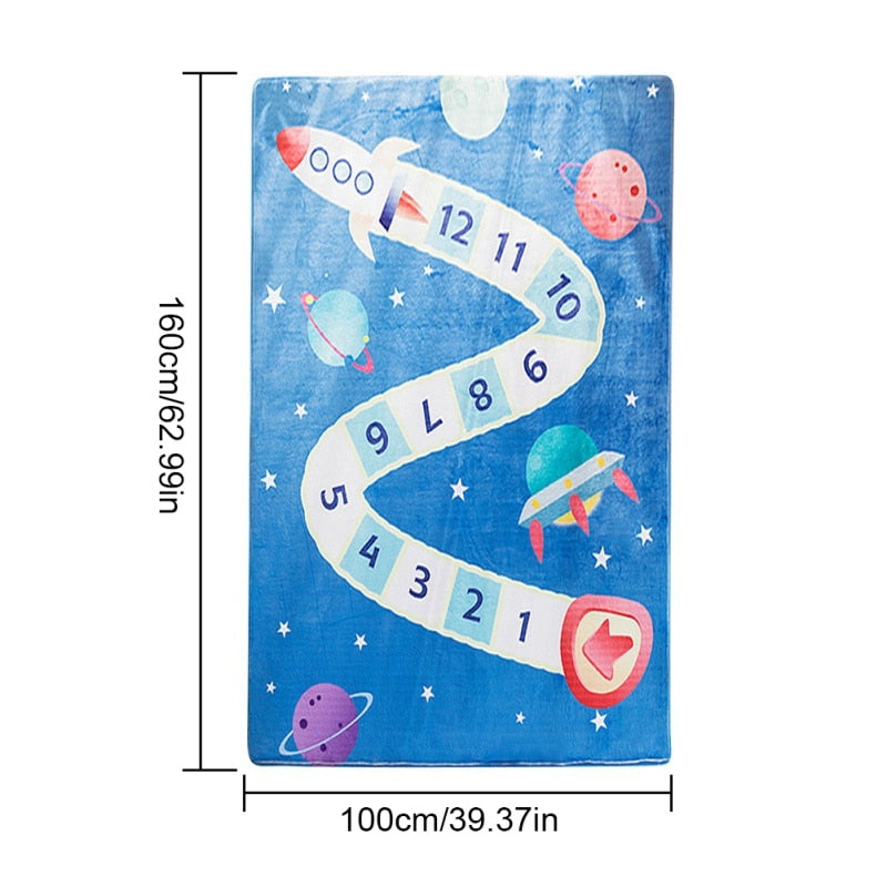 1PC Carpet Game Mat Kids Hop Count Fun Educational Durable Woven Anti Slip Floor Carpet Kid’s Floor Play Mat For Bedroom Nursery