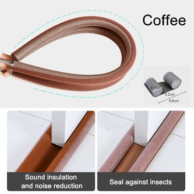 93CM Flexible Door Bottom Sealing Strip Guard Sealer Stopper Door Weatherstrip Guard Wind Dust Blocker Sealer Stopper Door Seal