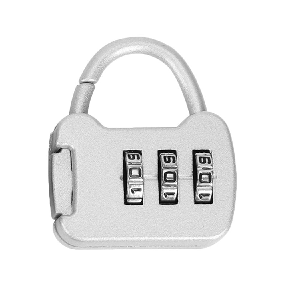 3 Digit Code Combination Password Lock Portable Travel Mini Zinc Carrying Luggage Case Security Lock Backpack Lock Padlock Tool