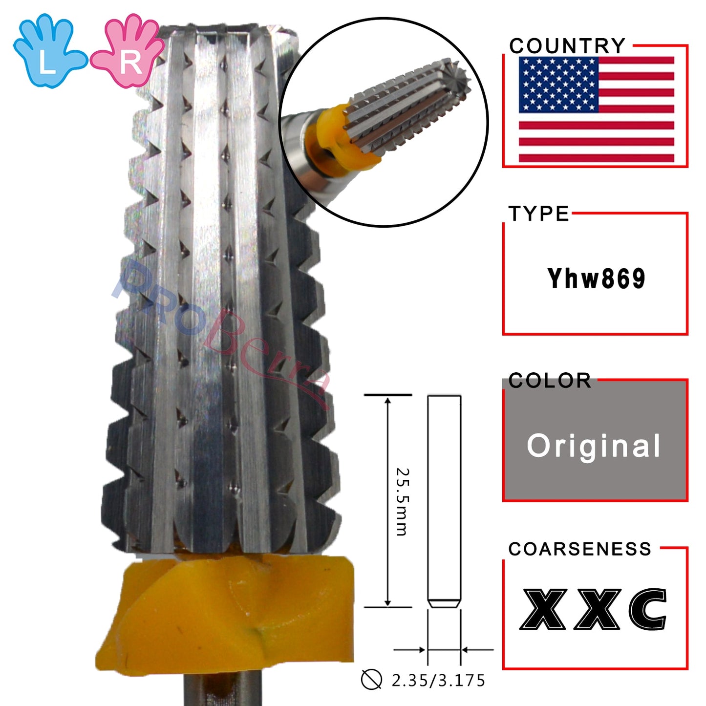 NAILTOOLS 5 IN 1 Carbide Original multi-function Tungsten Carbide nail milling drill bits