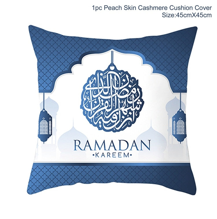 EID Mubarak Cushion Cover Ramadan Decoration For Home Ramadan Kareem Mubarak Muslim Islamic Party Supplies EID Pillowcase