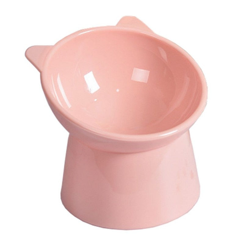 Cat Bowl High Foot Dog Bowl 45°Neck Protector Cat Pet Food Water Bowl Anti-overturning Binaural Pet Feeding Cup Pet Feeder Bowl