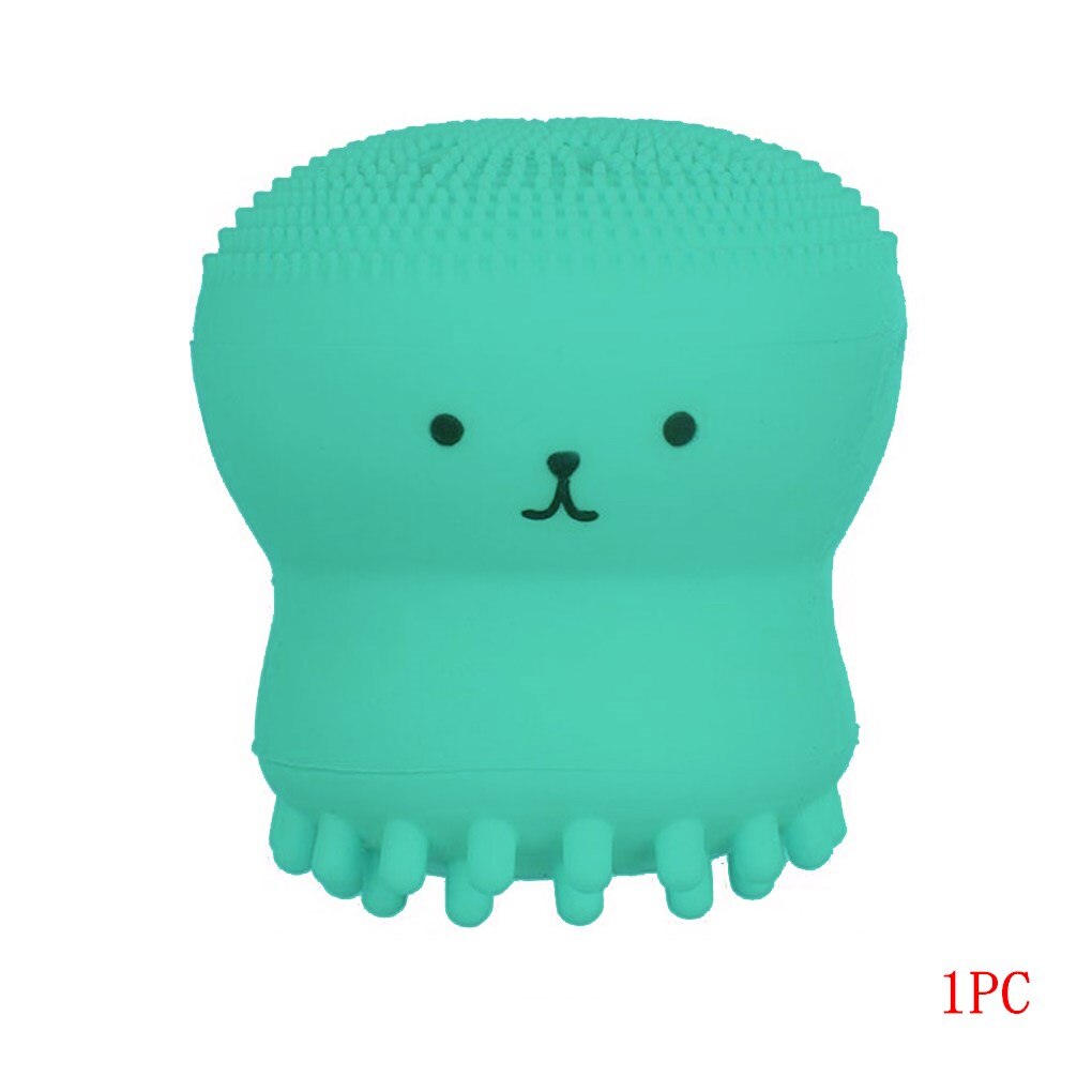 Hot Sale 1pc Cartoon Cute Facial Cleansing Exfoliator Cute Silica Gel Massage Deep Cleaning Face Brush Cleanser