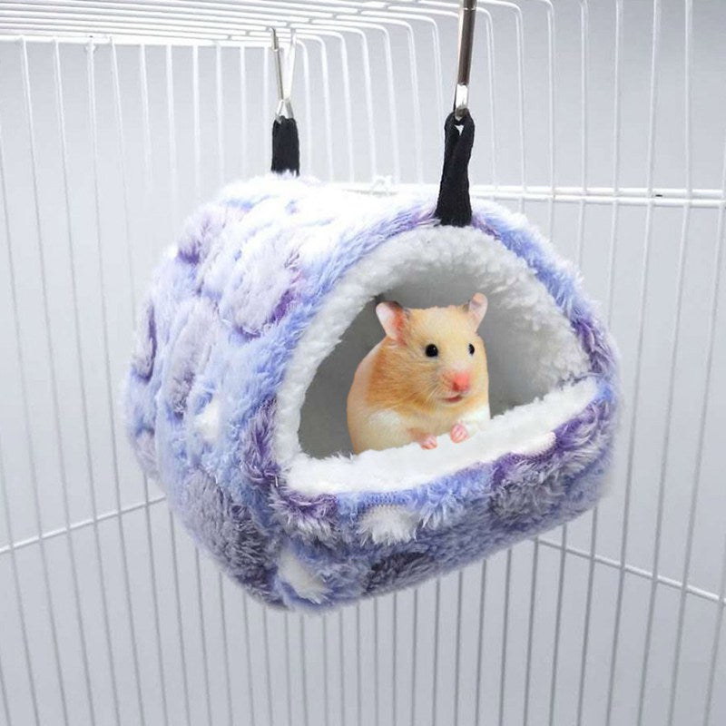 Cute Small Pets Bird Parrot Hamster Soft Comfortable Nest Plush Hanging Hammock Nest House Sleeping Bed Warm Nest Pet Products