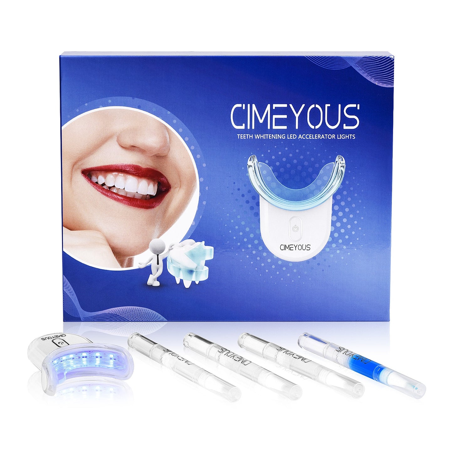 Teeth Whitening High Strength LED Blue Laser Low Concentration Peroxide Dental Bleaching System Oral Gel Set Teeth Whitening