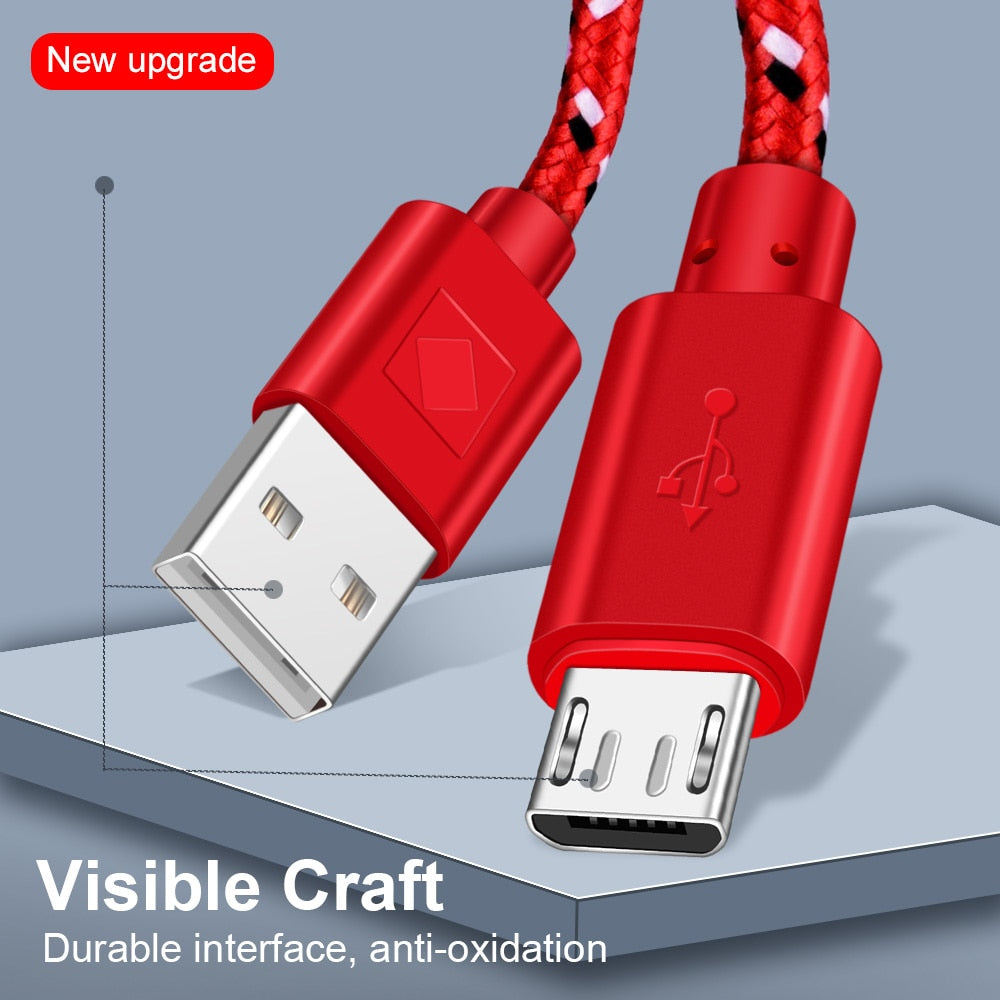 Data Cable Micro USB Cable For Xiaomi Huawei Samsung HTC LG Redmi Android Charger Charging Cable For Mobile Phone Accessories