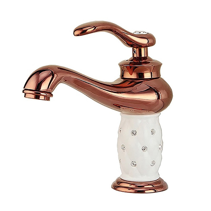 Bathroom Faucet Antique Bronze Finish Brass Basin Sink Solid Brass Faucets Single Handle Water Mixer Taps Bath Crane  ELFCT001