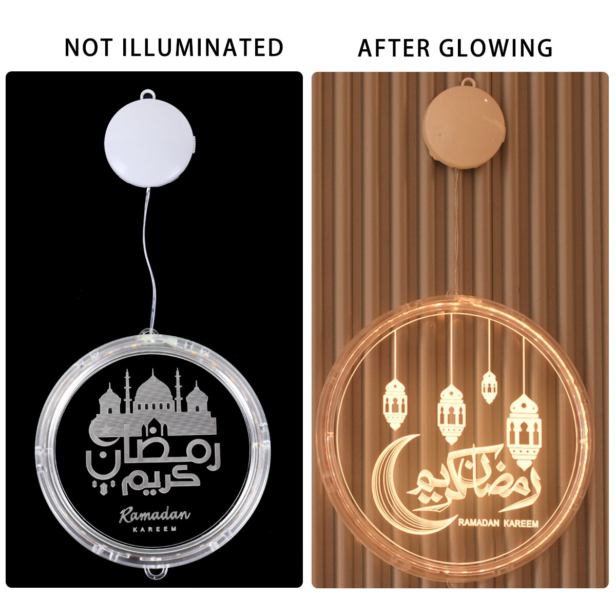 Eid Mubarak Moon Night light Islam Ramadan Decoration Islamic Muslim Party Decor For Home Ramadan Eid Adha Decor Eid Gifts