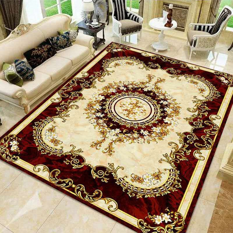 Custom European Style Carpet Tiles 3D Floor Painting Mural Non-slip Waterproof Self-adhesive Bedroom Living Room Floor Wallpaper