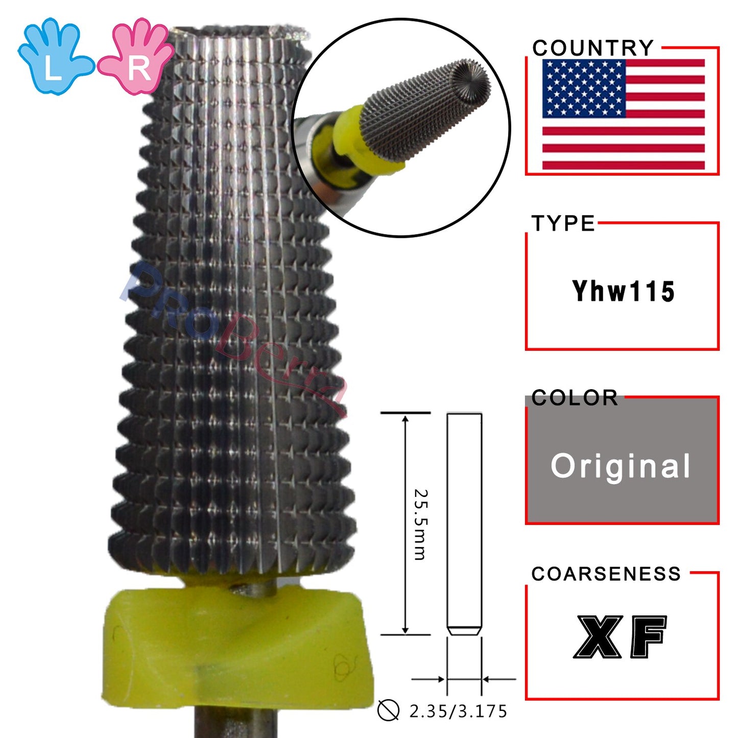 NAILTOOLS 5 IN 1 Carbide Original multi-function Tungsten Carbide nail milling drill bits