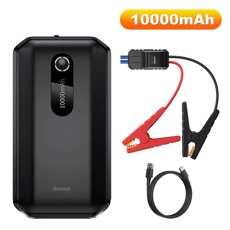 Baseus Portable Car Jump Starter Device Power Bank Emergency 12000mAh High Power 12V Car Battery Booster Auto Starting Device