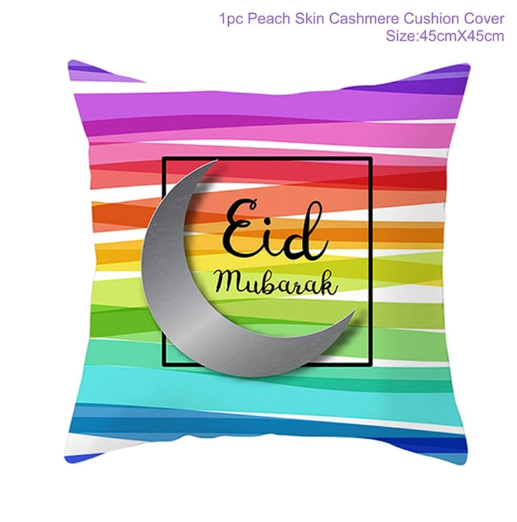 EID Mubarak Cushion Cover Ramadan Decoration For Home Ramadan Kareem Mubarak Muslim Islamic Party Supplies EID Pillowcase