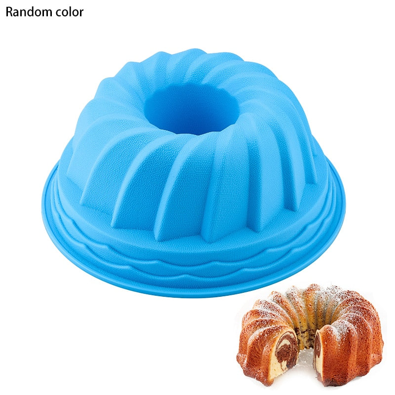 3D Shape Random Color Silicone Pastry Cake Mold DIY Baking Dessert Mousse Cake Baking Tools Art Cake Baking Tray Tool Model