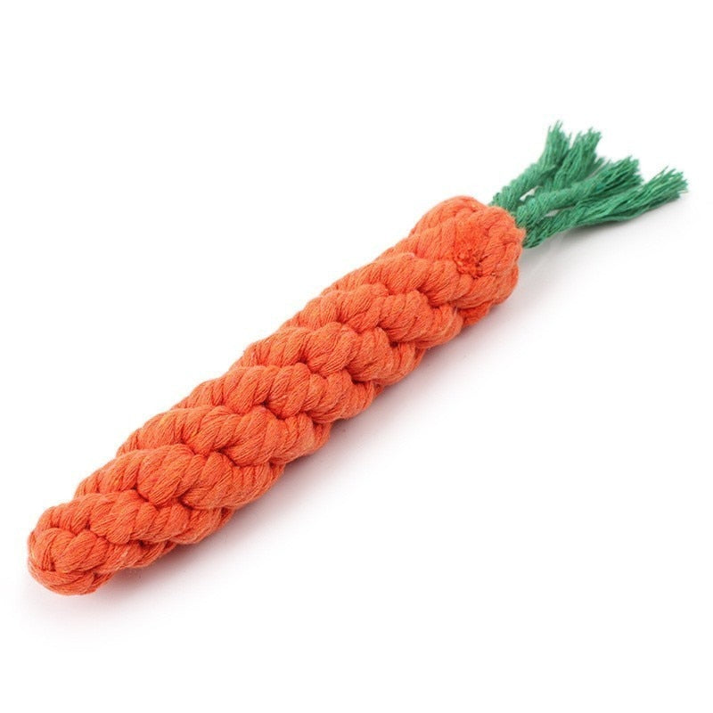 1PC 22cm Pet Supply High Quality Pet Dog Toy Carrot Shape Rope Puppy Chew Toys Teath Cleaning Outdoor Fun Training