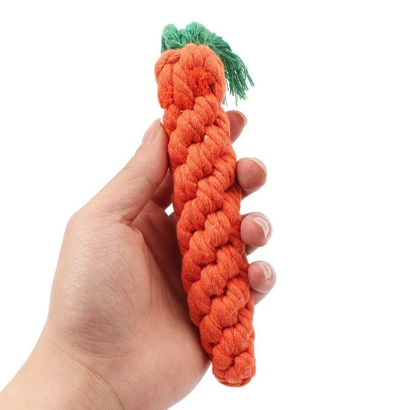 1PC 22cm Pet Supply High Quality Pet Dog Toy Carrot Shape Rope Puppy Chew Toys Teath Cleaning Outdoor Fun Training